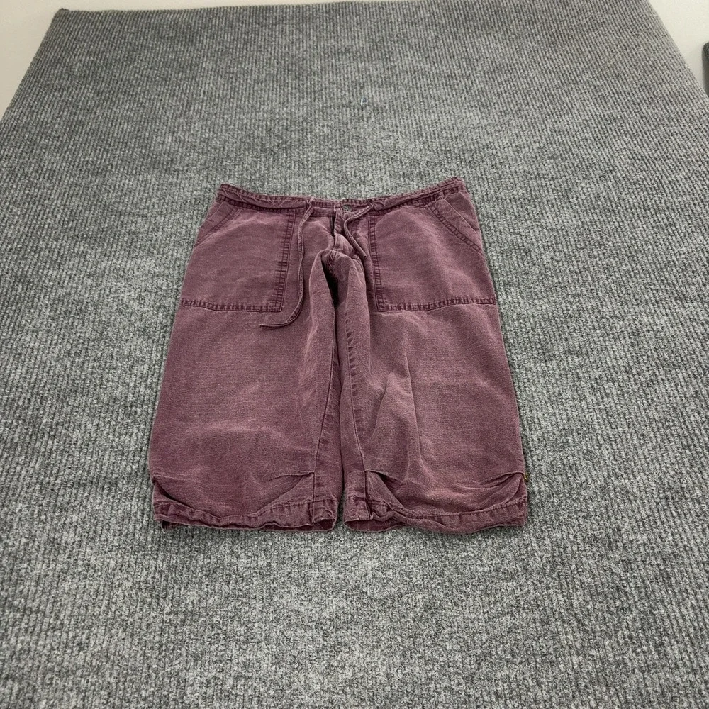 Prana Shorts Women XS Purple Cotton Drawstring Pockets Casual Gorpcore Outdoor